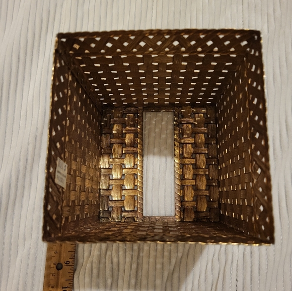 Golden Brass Tissue Box Cover, bed bath and beyond - Picture 5 of 12